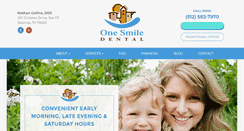 Desktop Screenshot of onesmiledental.com